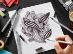 5 feutres STABILO Creative Tips ARTY noir. 5 pointes feutres de différents tracés, d'extra fin à plus épais